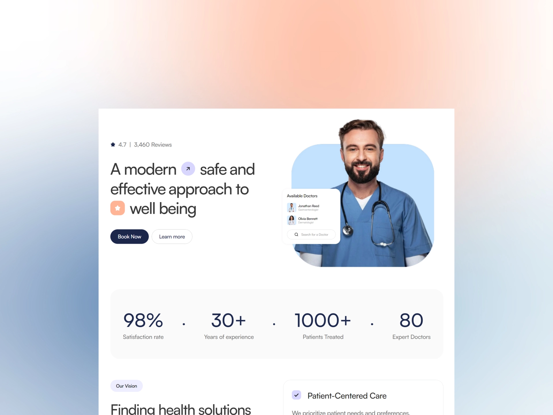 Mediso Medical - Urgent Care website design blueprint by NEXA