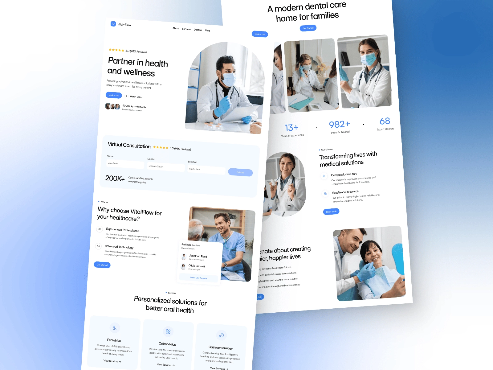 Vital Flow Family Care - Family Medicine website design blueprint by NEXA
